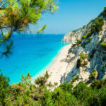 Egremni,Beach,,Lefkada,Island,,Greece.,Large,And,Long,Beach,With